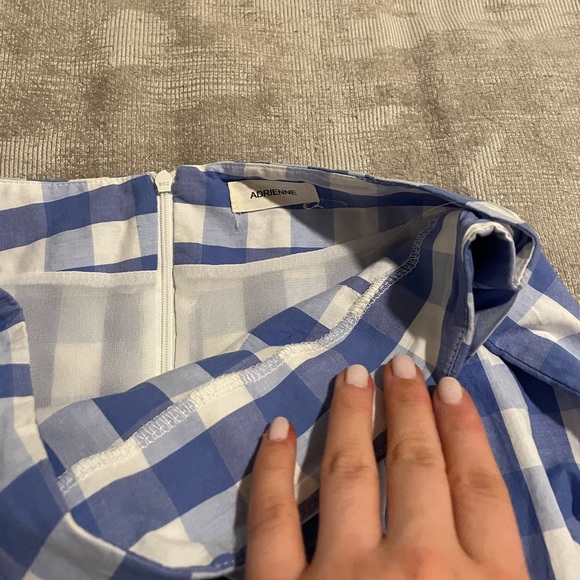 Gingham Faux Wrap Skirt - Picture 3 of 3